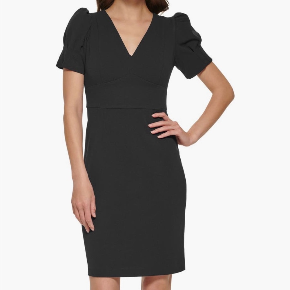 DKNY Womens Puff Sleeve Dress Size 14 NWT - Picture 1 of 5